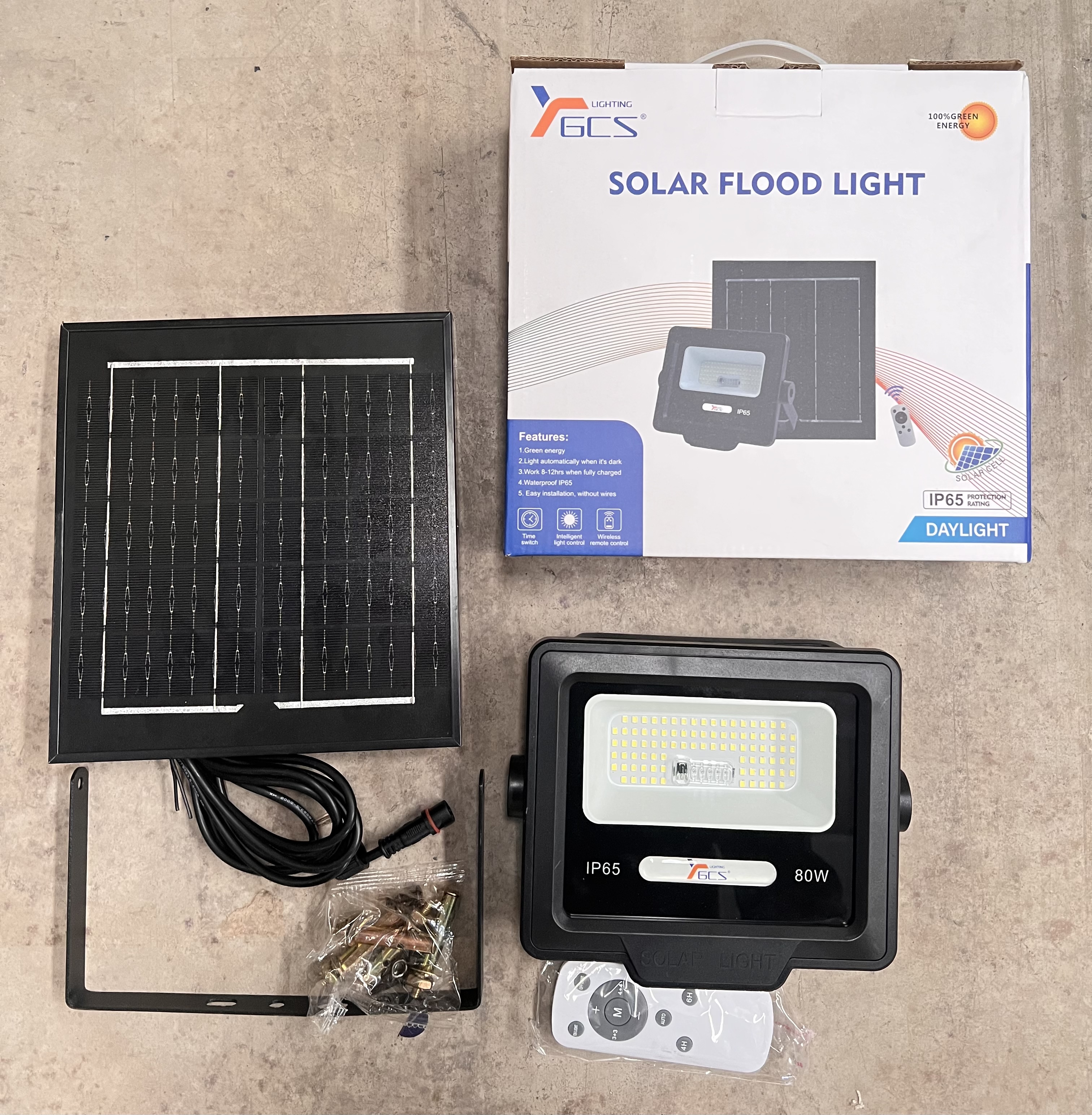 Foco Mas Panel Solar 80w